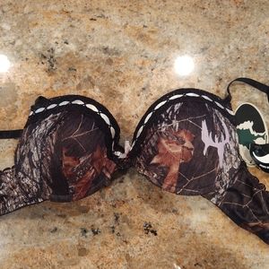 NWT 32b mossy oak camo push up bra